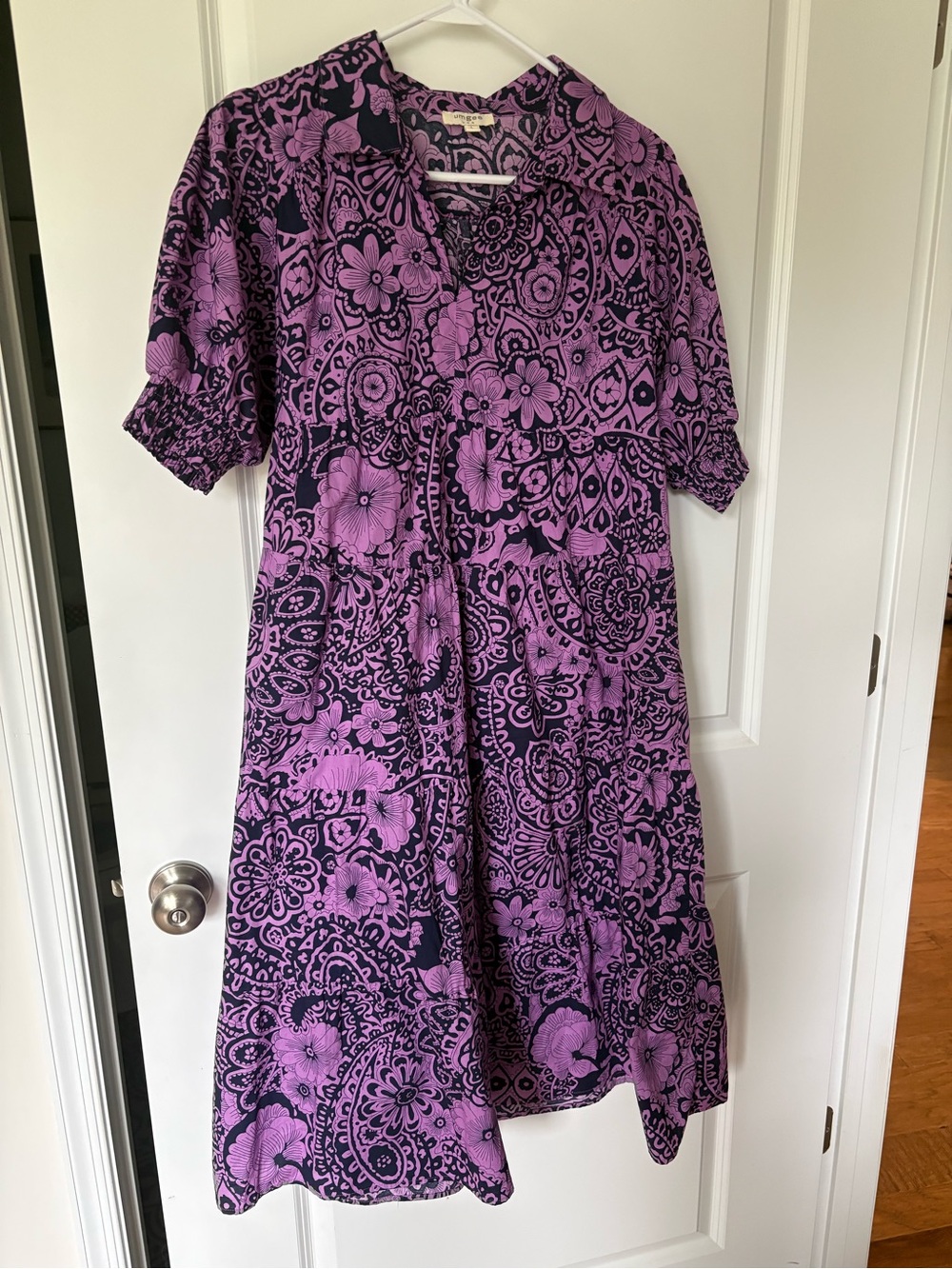 Umgee Purple Floral Button-Front Women’s Dress size large